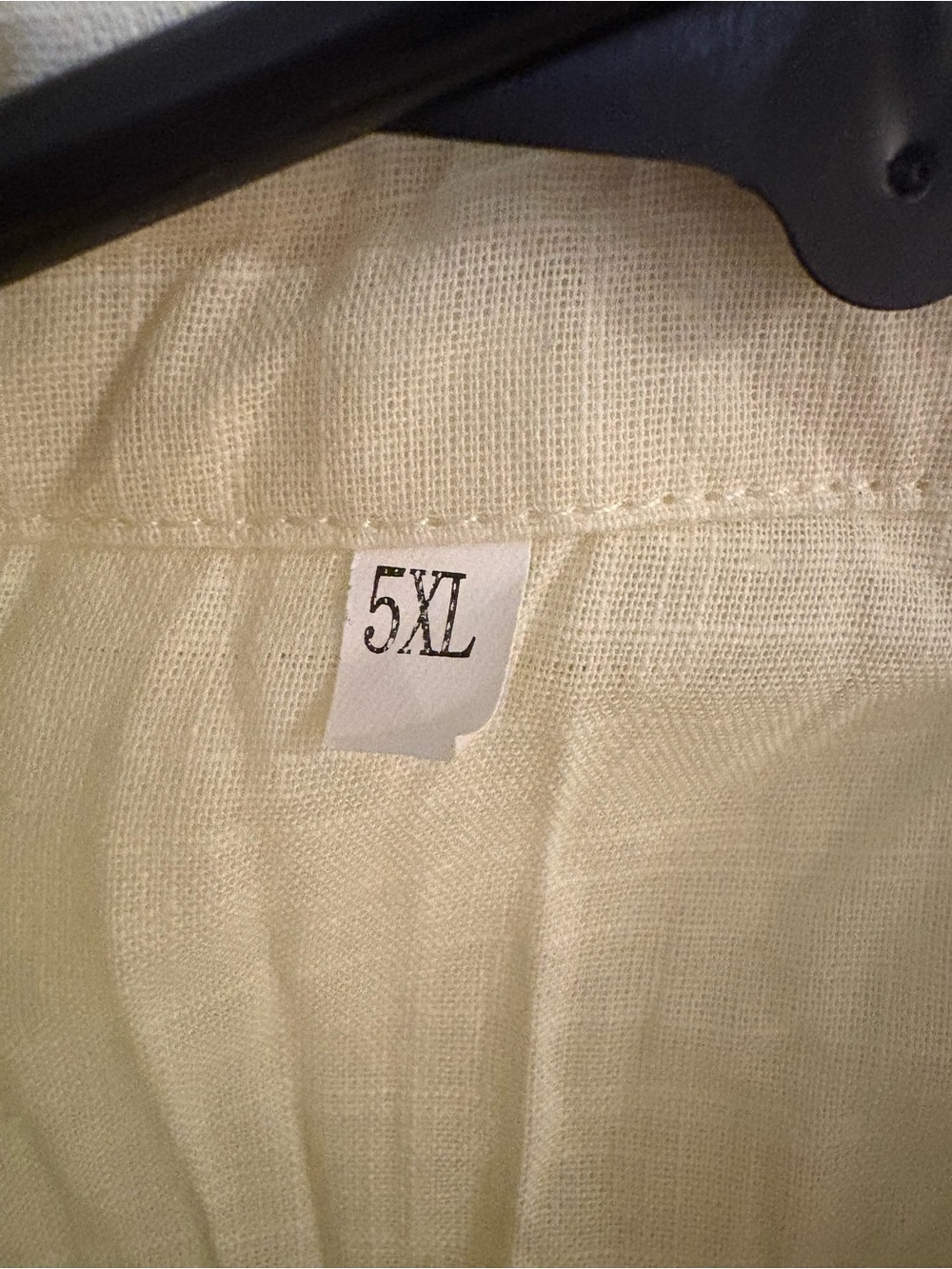 Light Yellow Cotton Button Down Shirt Women’s 5XL - Picture 3 of 5
